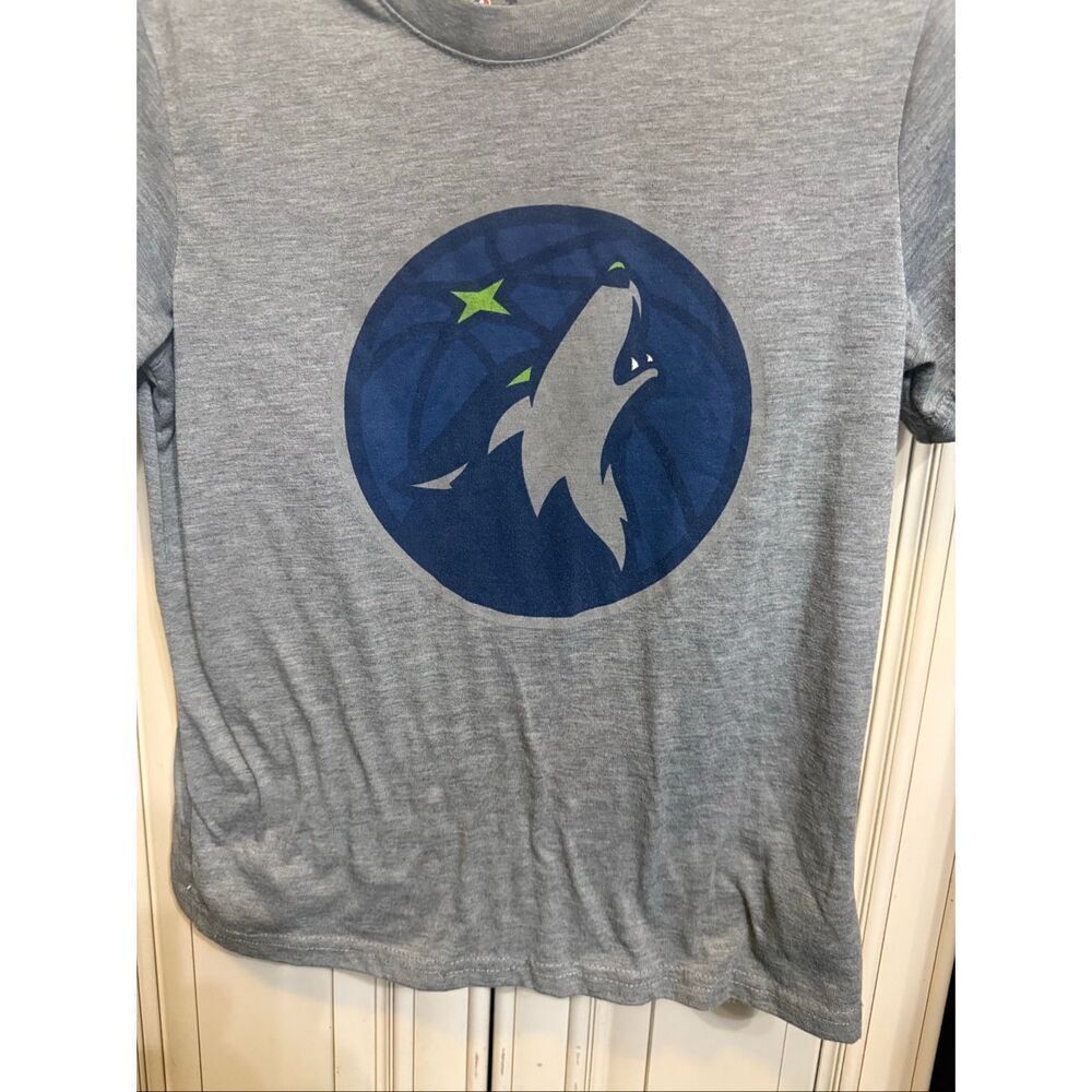 Ultra Game Youth Minnesota Timberwolves Sleepwear T-Shirt Gray Blue Size 10-12